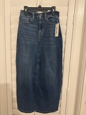 DKNY Jeans Denim Midi Skirt Dekalb Wash Size 25